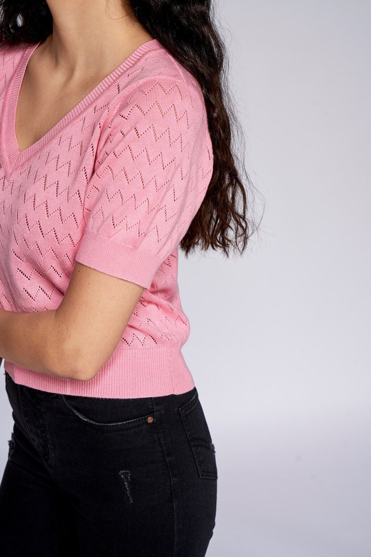 5 - Pink Solid Straight Top, image 5