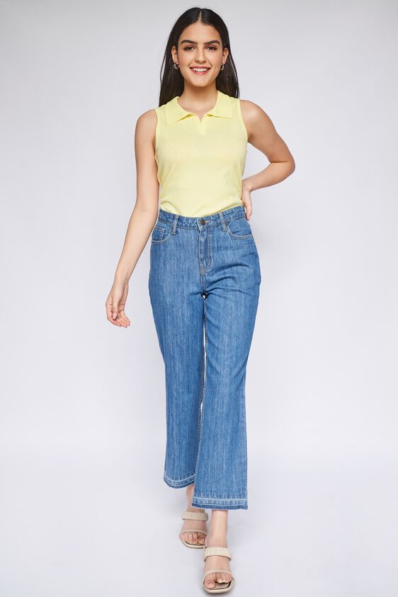 1 - Blue Solid Straight Bottom, image 1