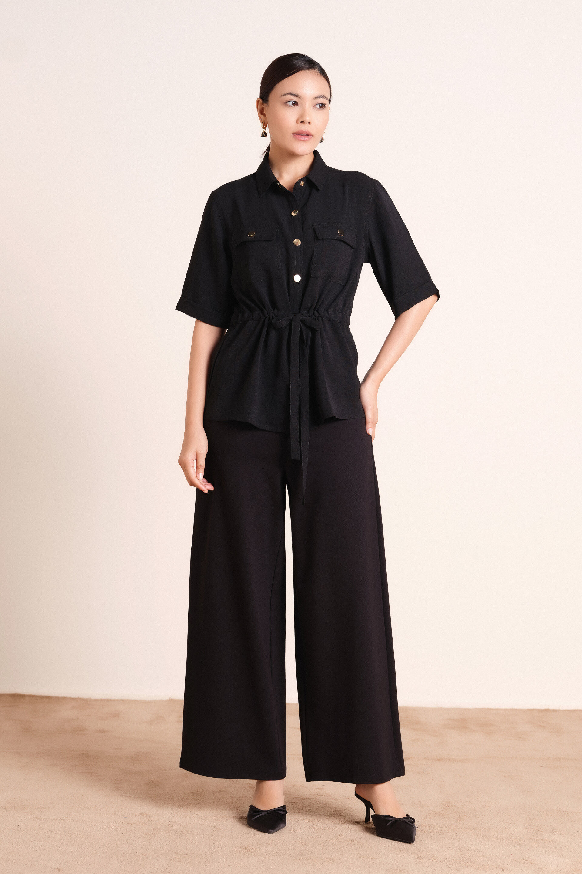 Elin Black Shirt, Black, image 2