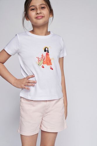 1 - White Graphic Straight Top, image 1