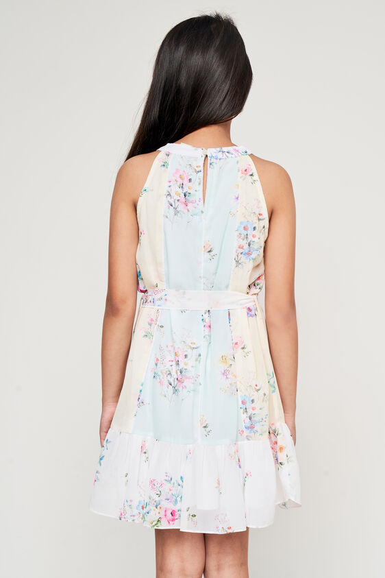 Multi Floral Flounce Dress, Multi Color, image 5