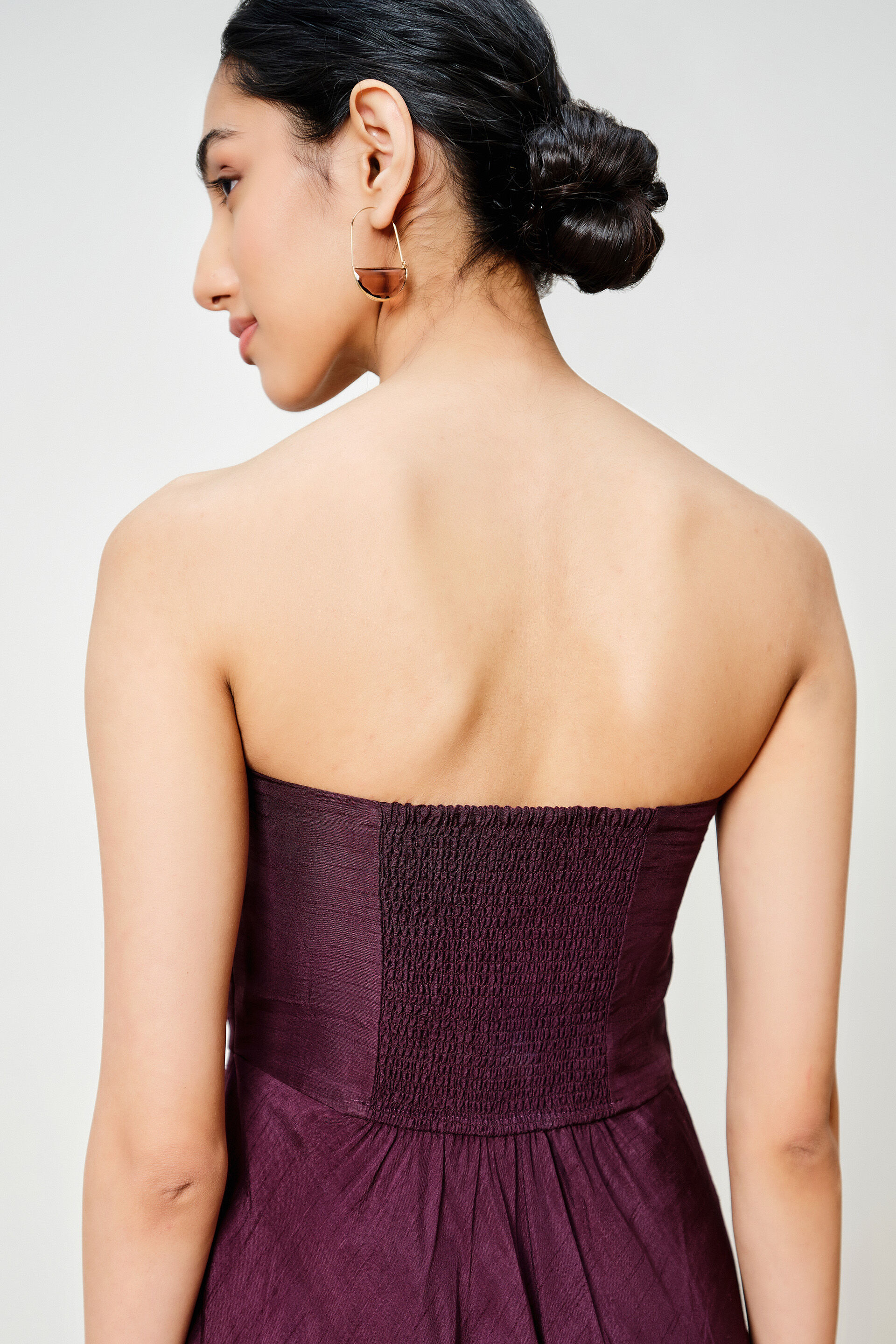 Aura Aubergine Tube Dress, Aubergine, image 5