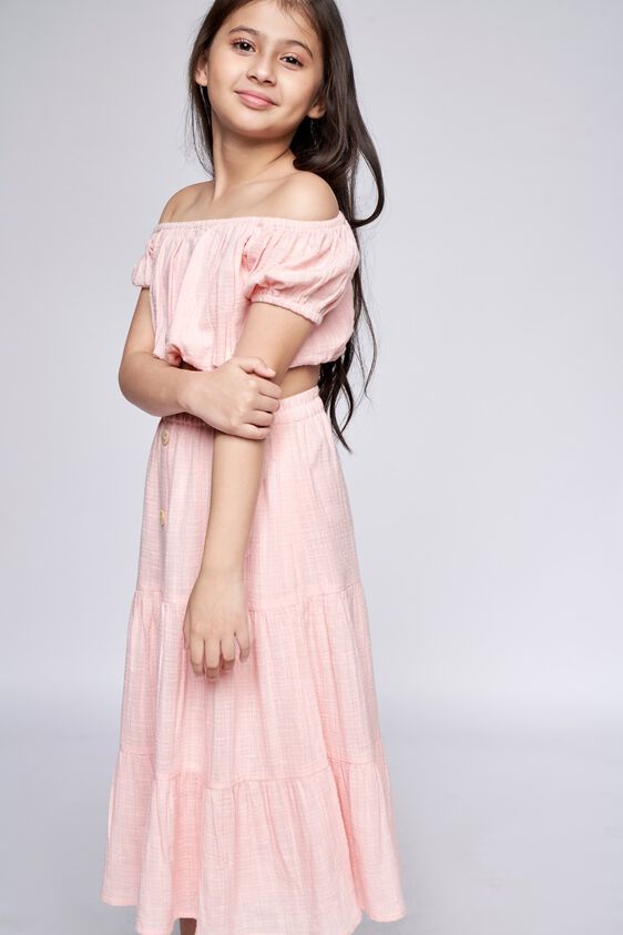 5 - Pink Self Design Flared Set, image 5