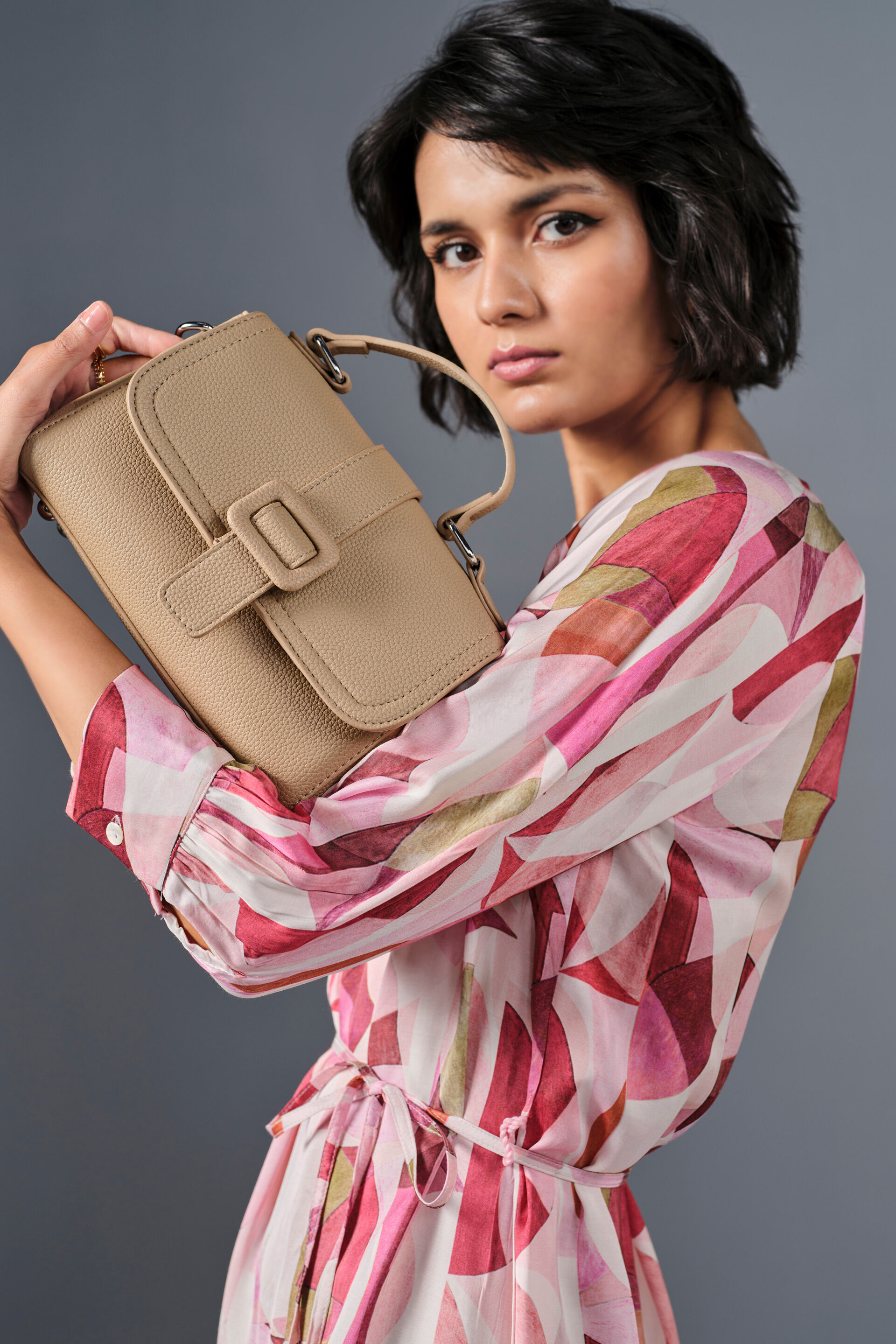 Boho Blossom Viscose Dress, Pink, image 8