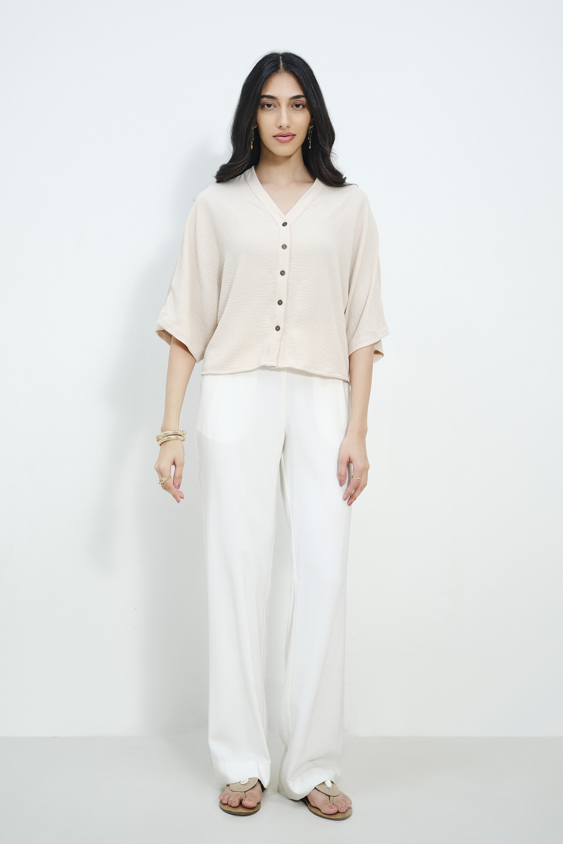 Beige Vibe Top, Beige, image 1