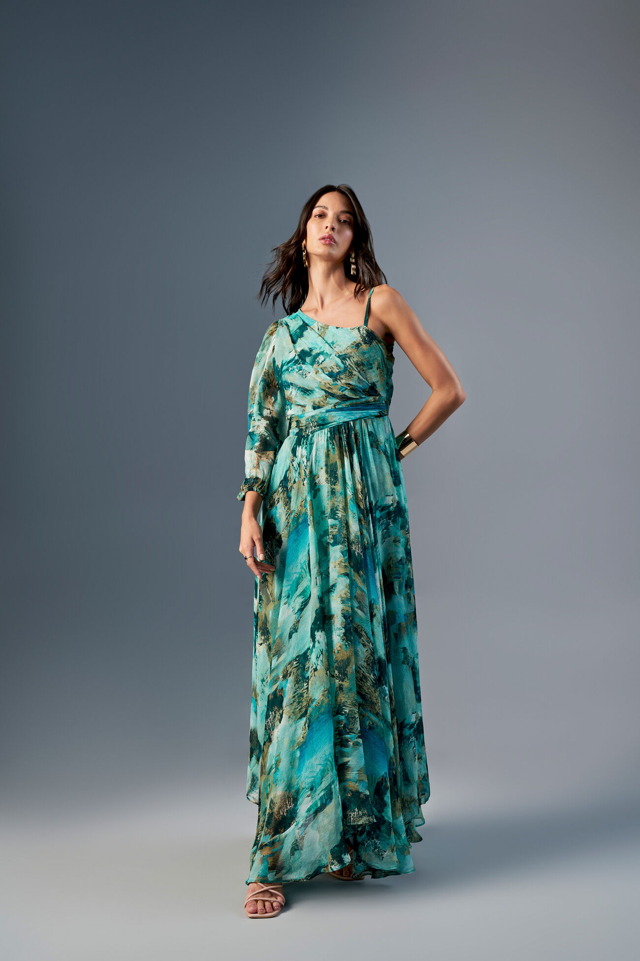 Bree-easy Maxi Dress, Turquoise, image 2
