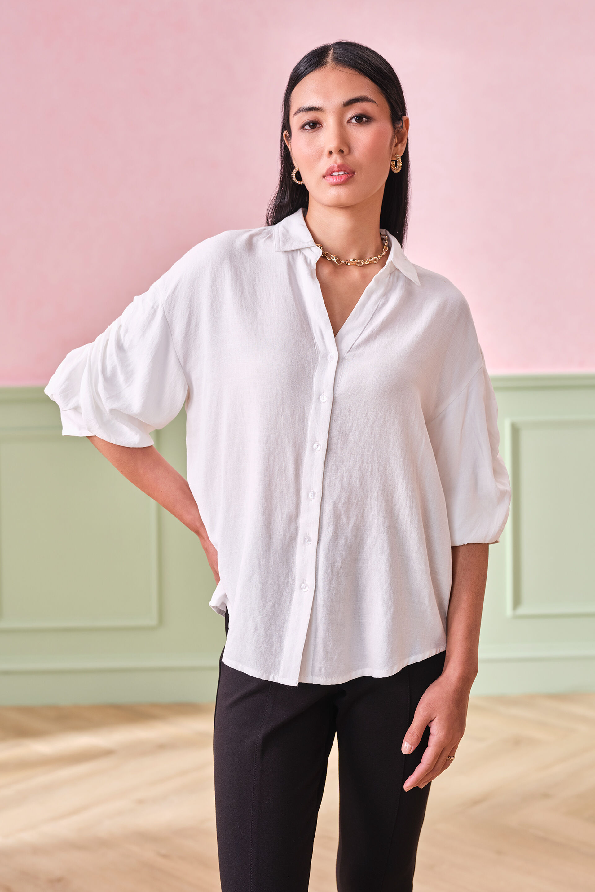 Cloud Nine Rayon Blend Top, White, image 1