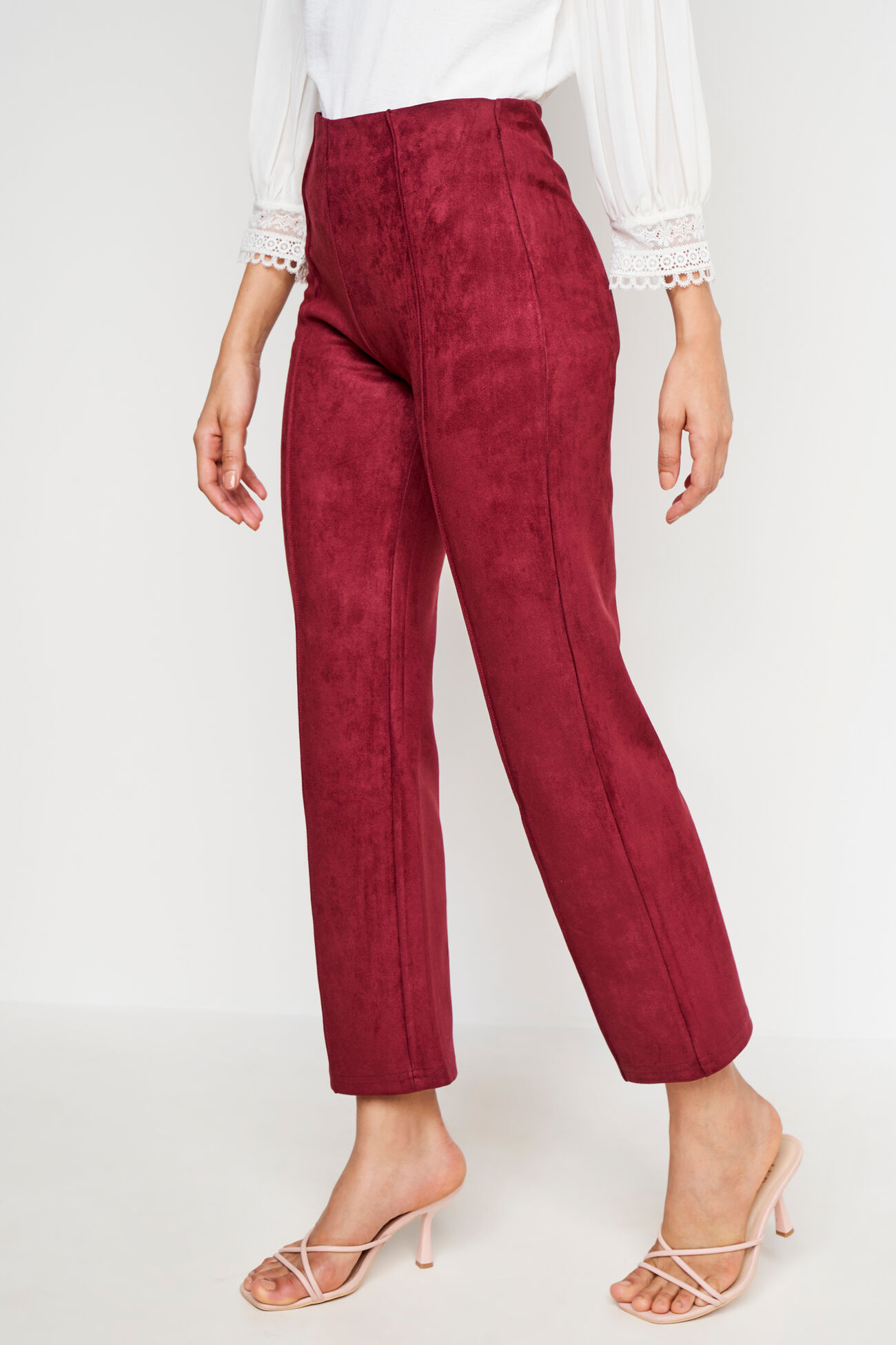 Maroon Solid Party Bottom, Maroon, image 3