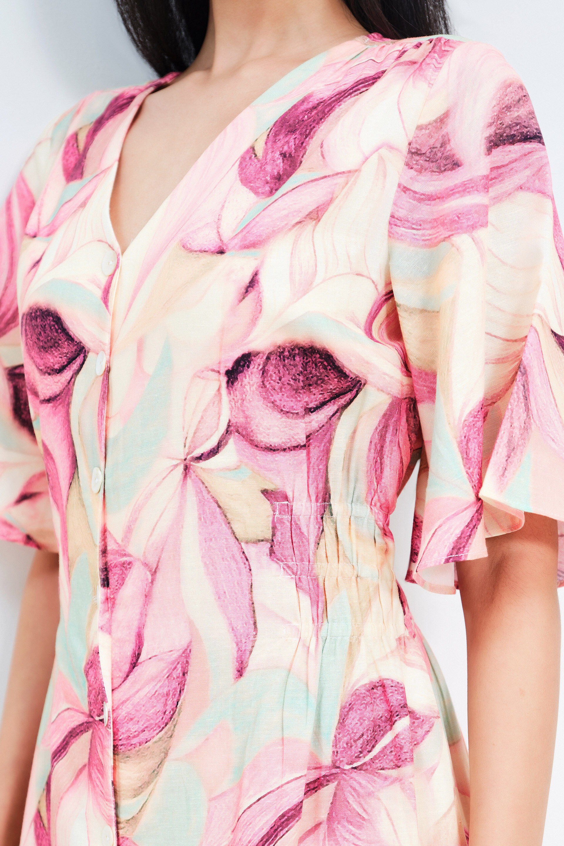 Pinkscape Printed Dress, Pink, image 3