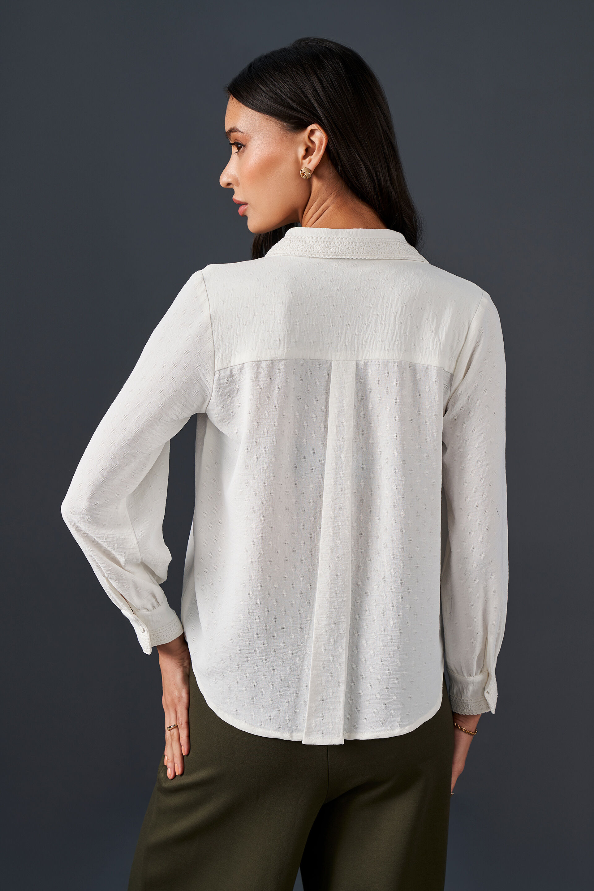 Classic Ivory Shirt, White, image 4