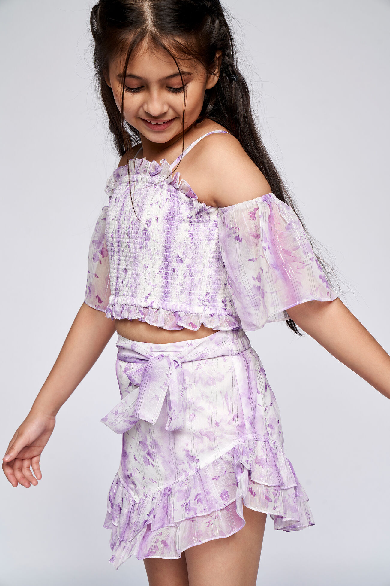 1 - Lilac Tie & Dye Asymmetric Set, image 1
