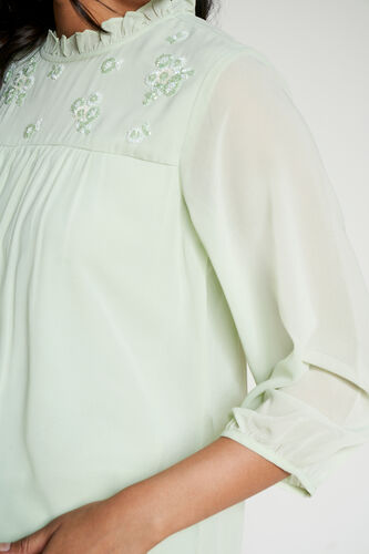 Mint Solid Straight Top, Mint, image 5