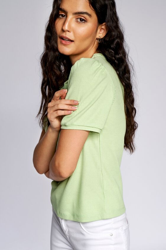 2 - Lime Green Solid Straight Top, image 2