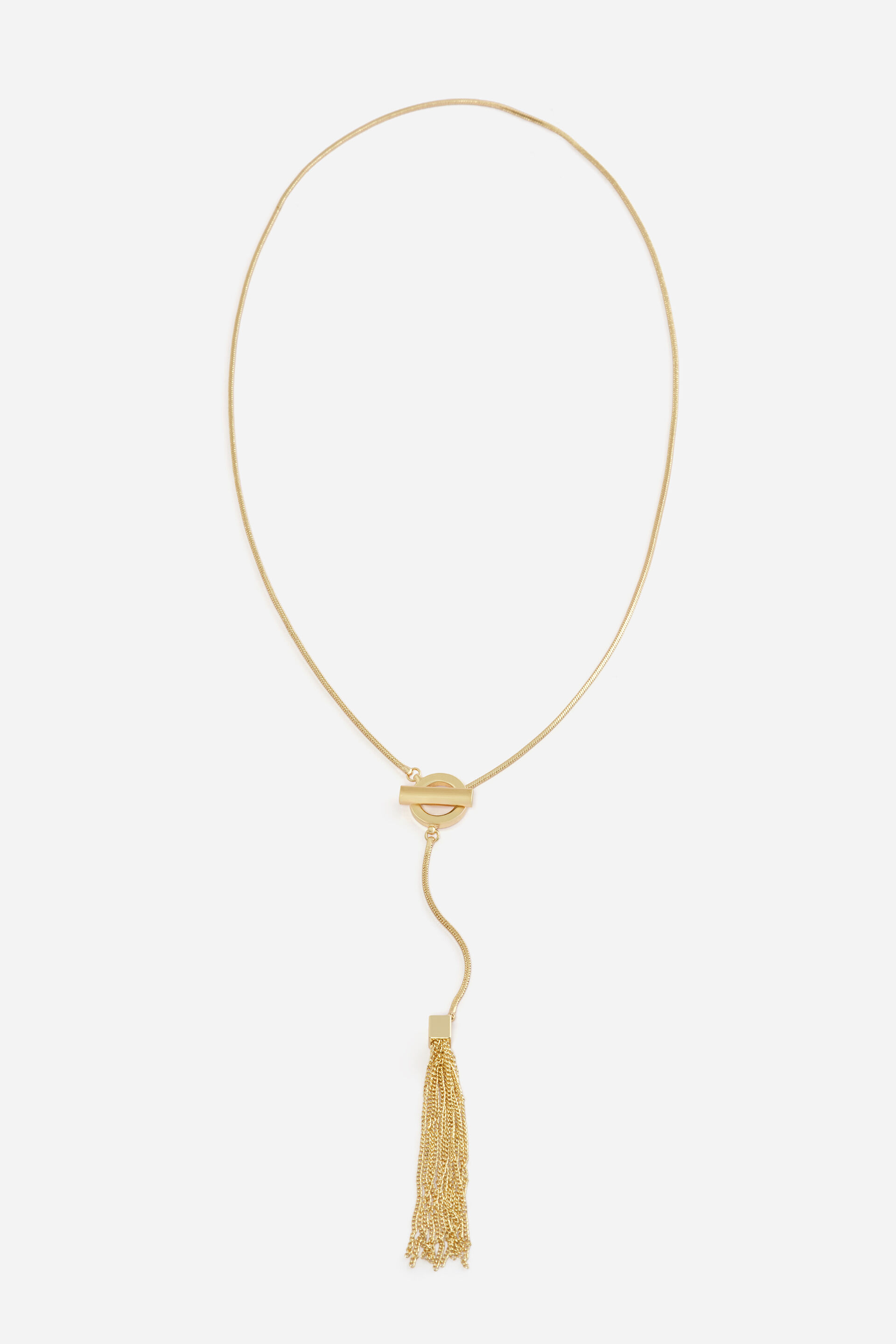 Toggle Chain Tassel Necklace, , image 1