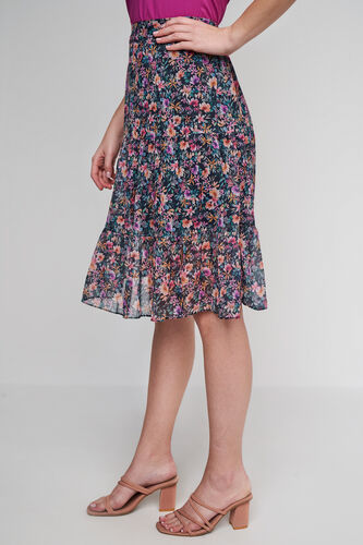 Multi Color Floral Flared Skirt, Multi Color, image 3