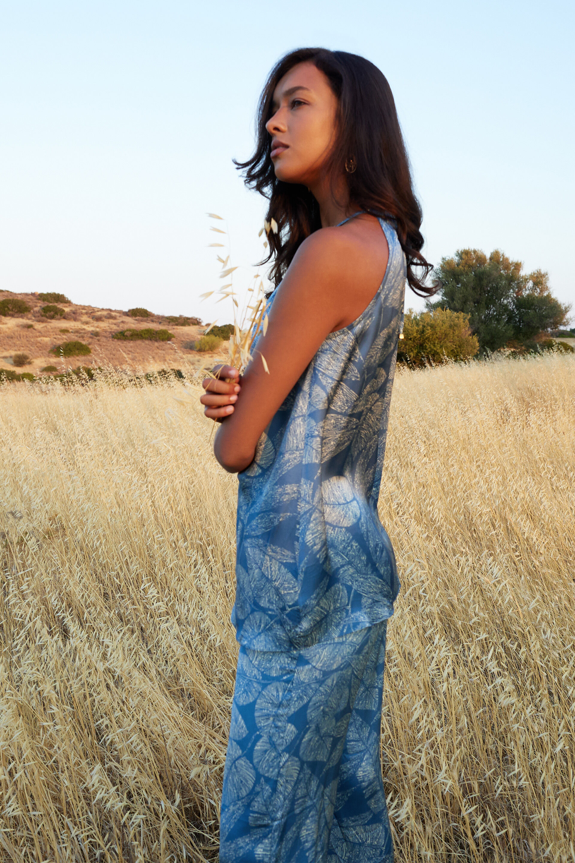 Marina Modal Co-ord Set, Blue, image 4