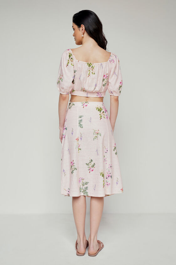 Pink Floral Flared Set-2, Pink, image 4