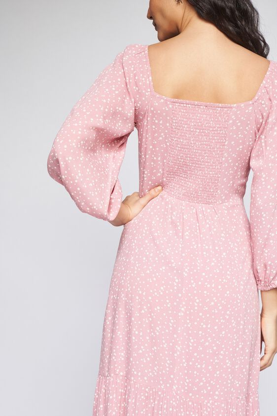 5 - Pink Polka Dots Curved Dress, image 5
