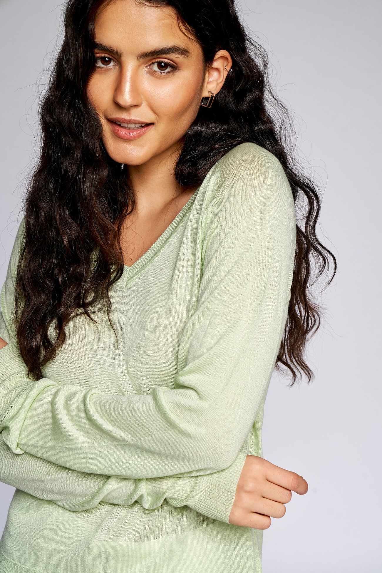 1 - Sage Green Solid Straight Top, image 1