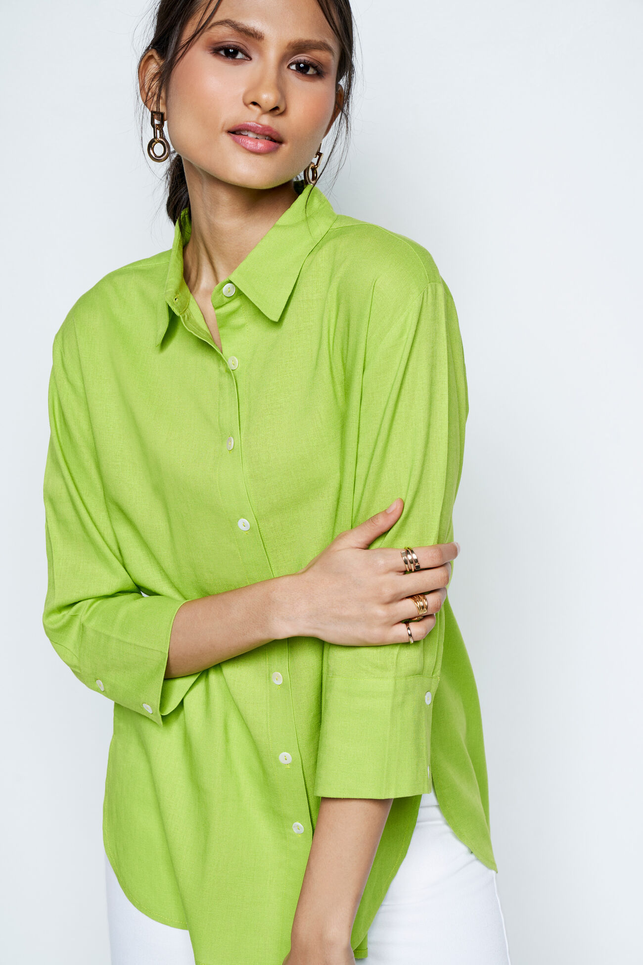 Sublime Loose Fit Top, Green, image 3