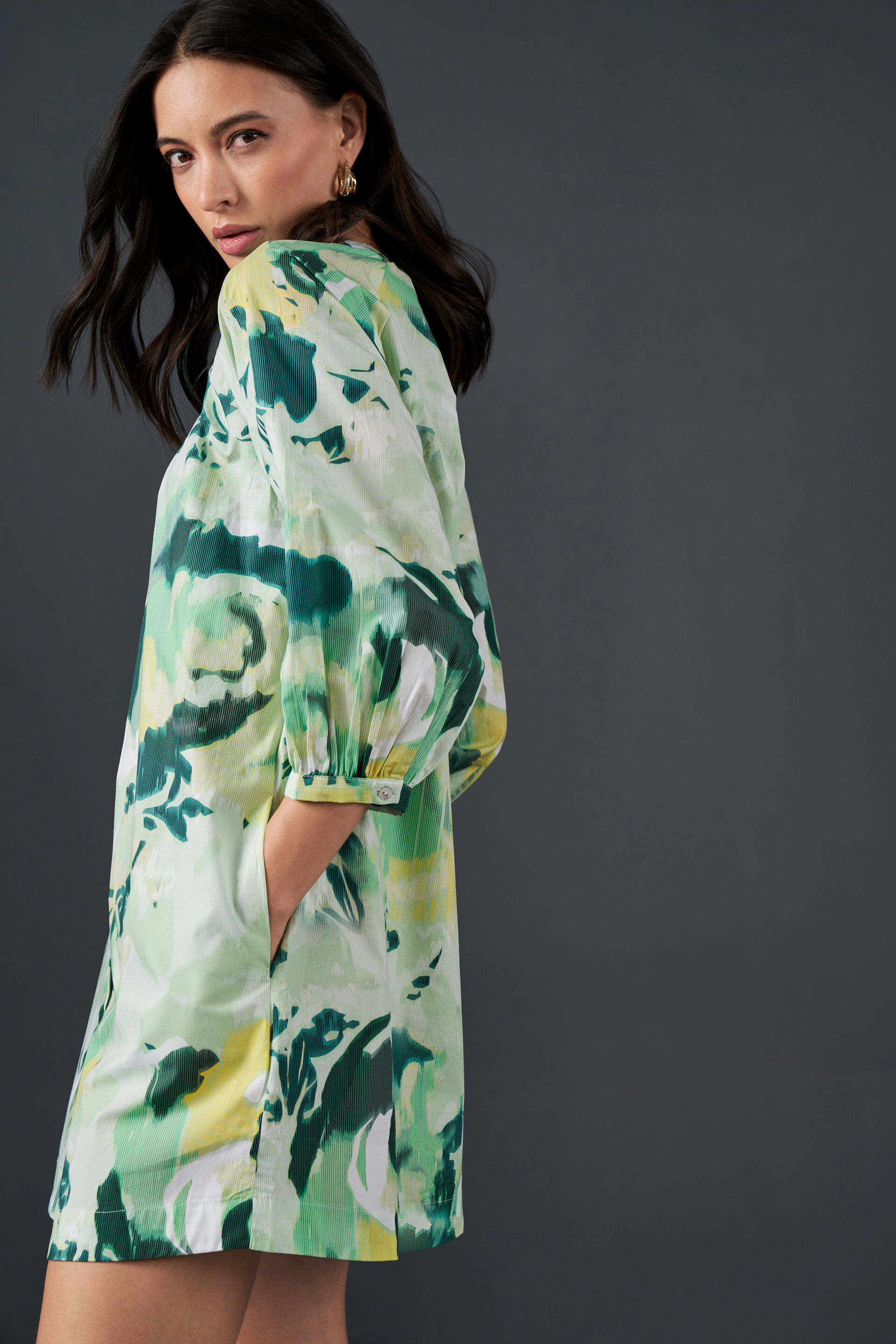 Fun and Frolic Cotton Shirt Dress, Multi Color, image 6