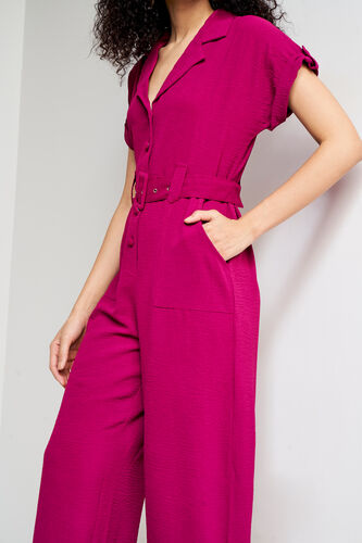 Pink Solid Straight Jumpsuit, Pink, image 6