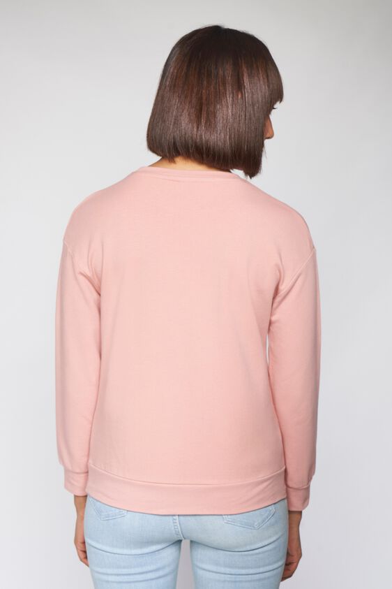 5 - Pink Solid Sweater Top, image 5