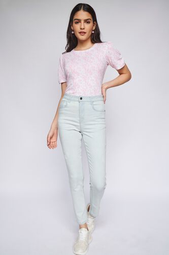 1 - Light Blue Solid Straight Bottom, image 1