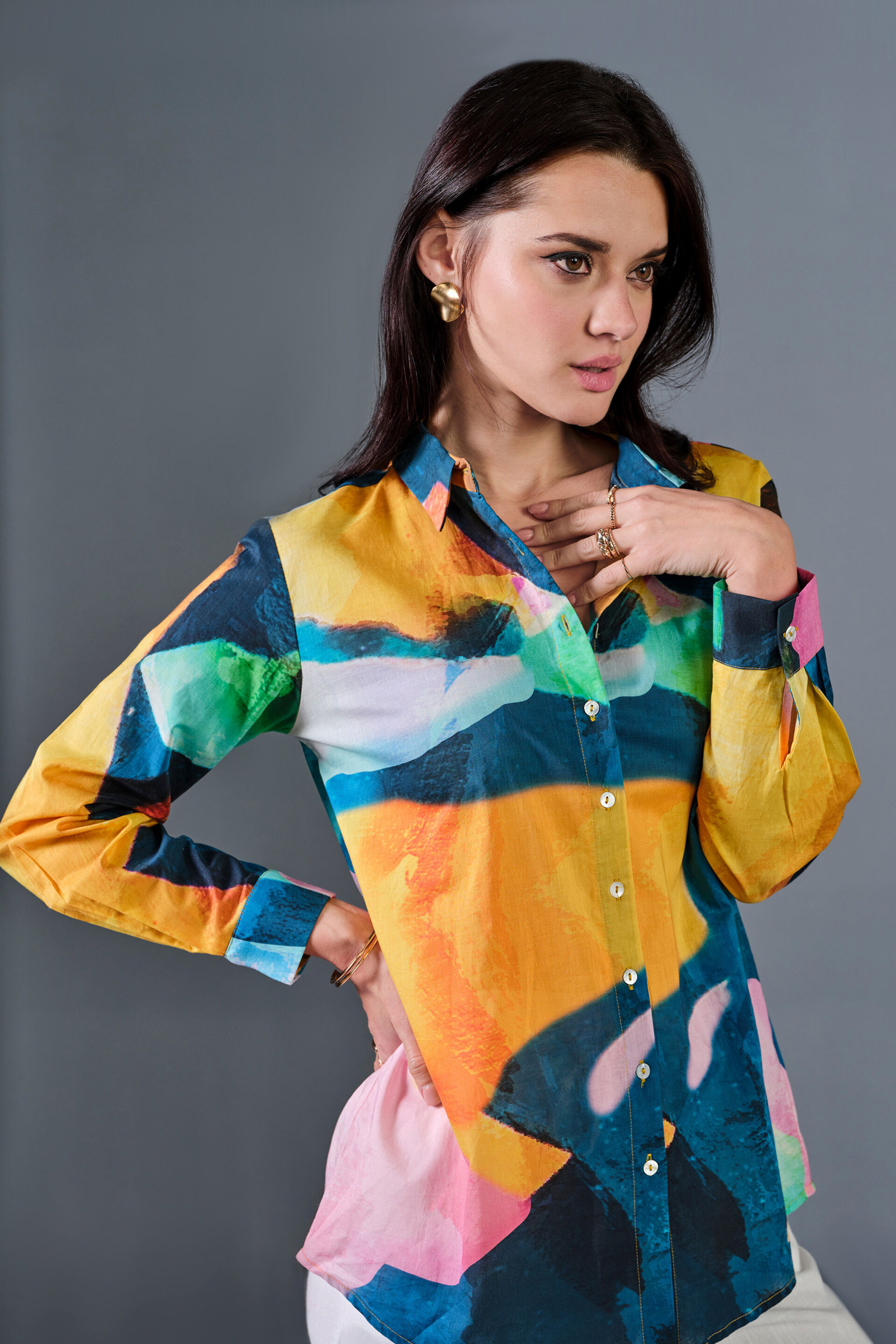 Palette Pop Cotton Shirt, Multi Color, image 3