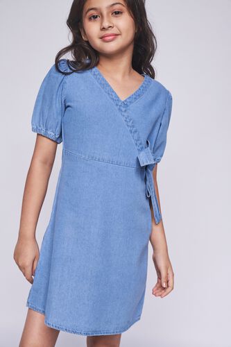 2 - Midnight Blue Solid Straight Dress, image 2
