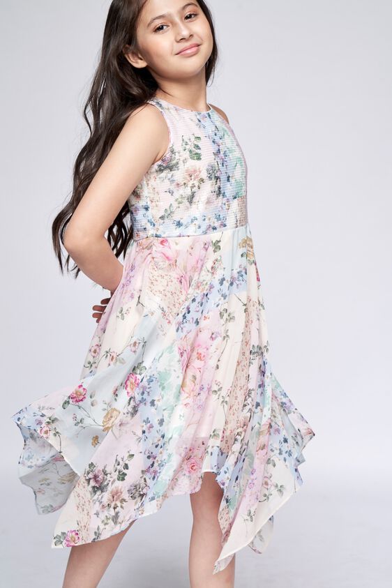 2 - Multi Color Floral Asymmetric Dress, image 3
