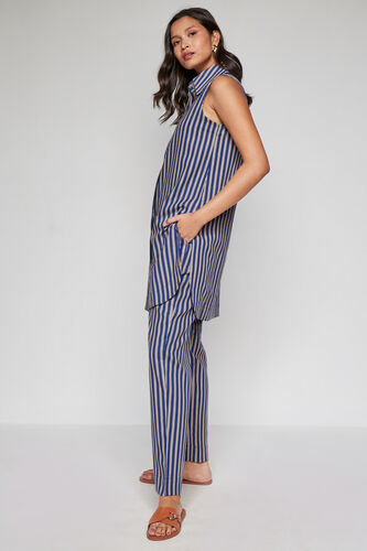 Blue And Gold Striped Symmetry Coord Set, Blue, image 3