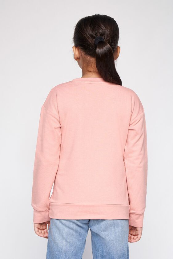 4 - Pink Graphic Straight Sweatshirt, image 4