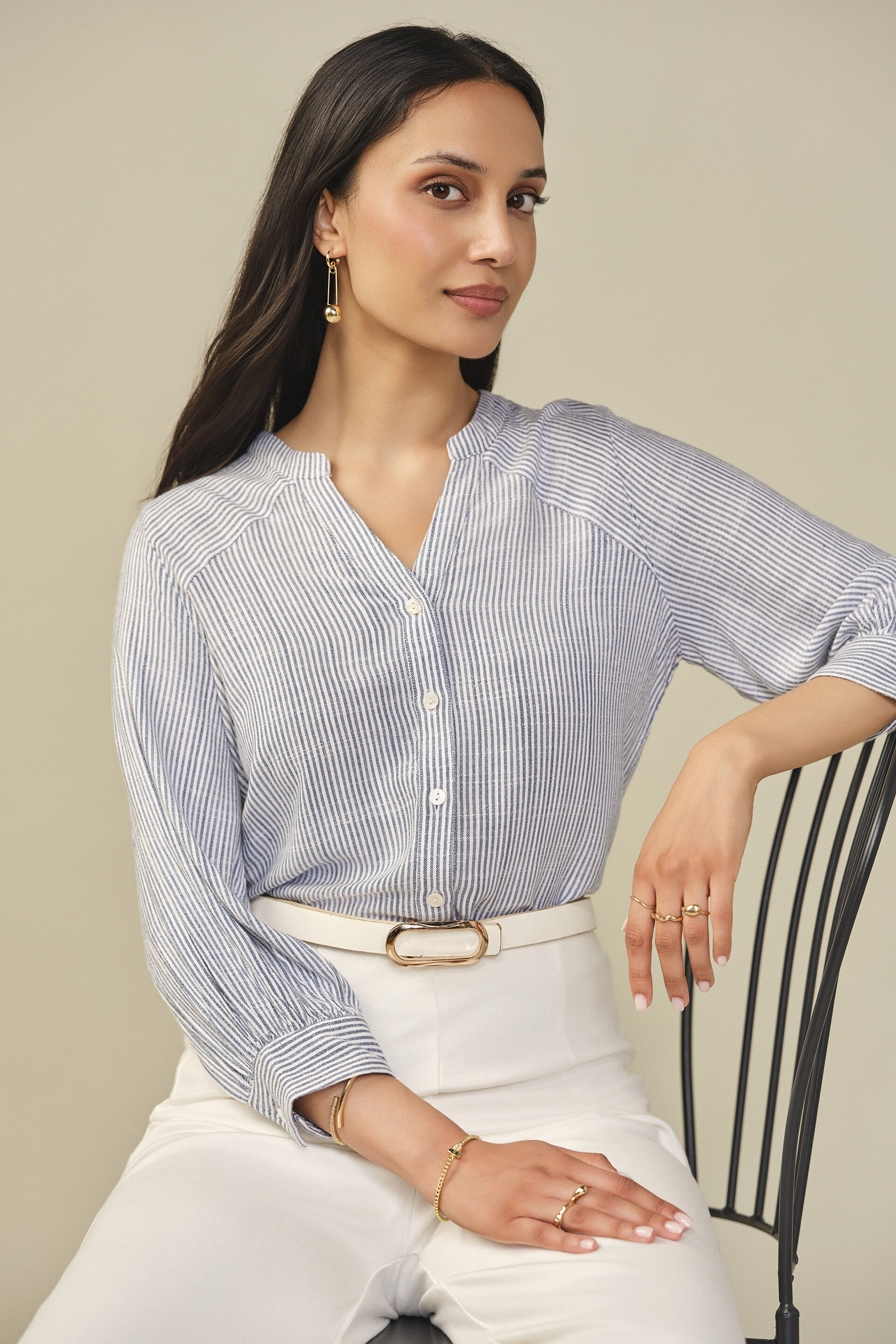 Blue Striped Shirt, Blue, image 5