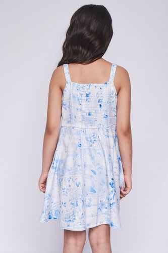 5 - Blue Floral Flared Dress, image 5