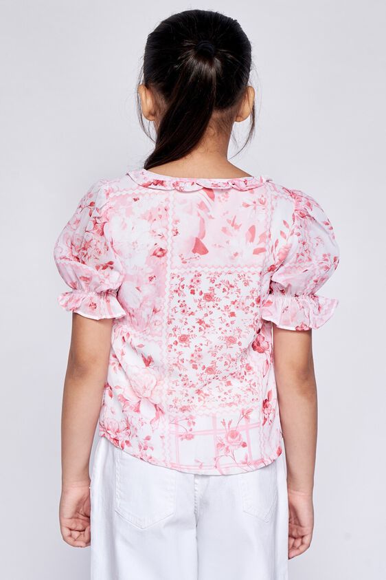4 - Pink Floral Straight Top, image 4
