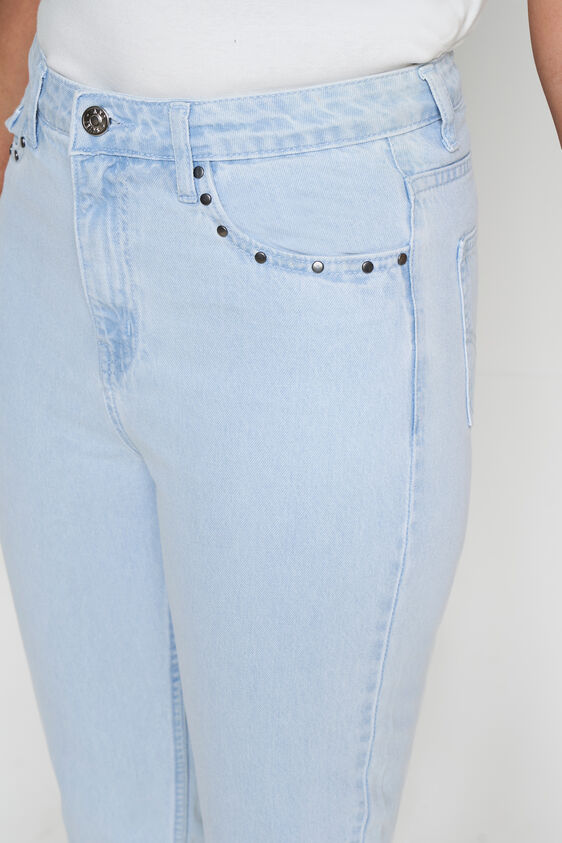Light Blue Solid Straight Bottom, Blue, image 5