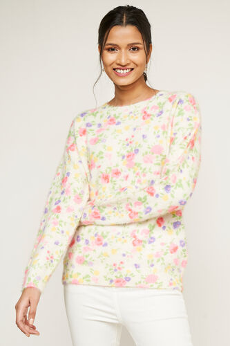 Multi Color Floral Straight Top, Multi Color, image 3