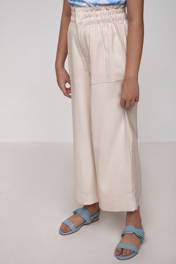 Beige Solid Straight Bottom, Beige, image 3