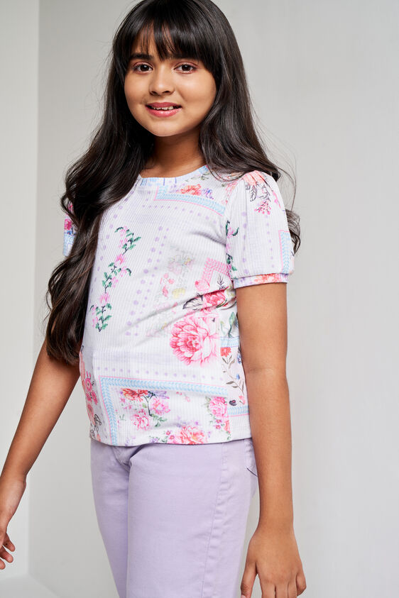 Multi Floral Straight Top, Multi Color, image 4