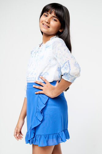 Blue Floral Straight Set-2, Blue, image 1