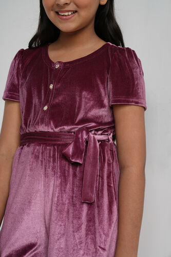 Rose Pink Solid Straight Jumpsuit, Rose Pink, image 4