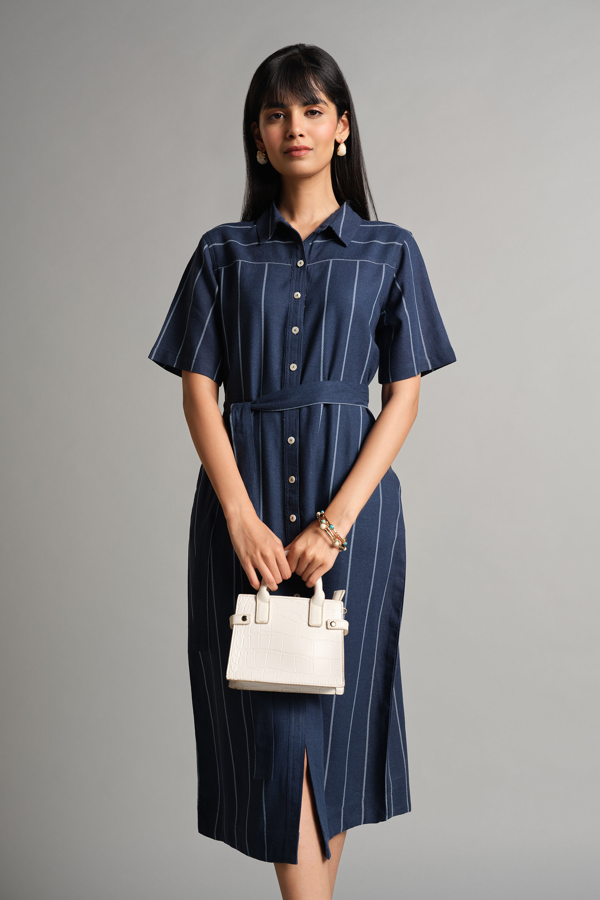 The Classic Striped Dress, Blue, image 2