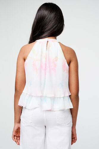 Cream and Pink Happy Hues Top, Cream, image 4