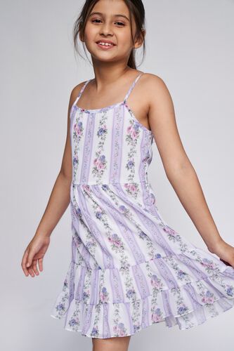 3 - White Floral Flared Dress, image 3