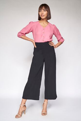 1 - Black Solid Flared Bottom, image 1