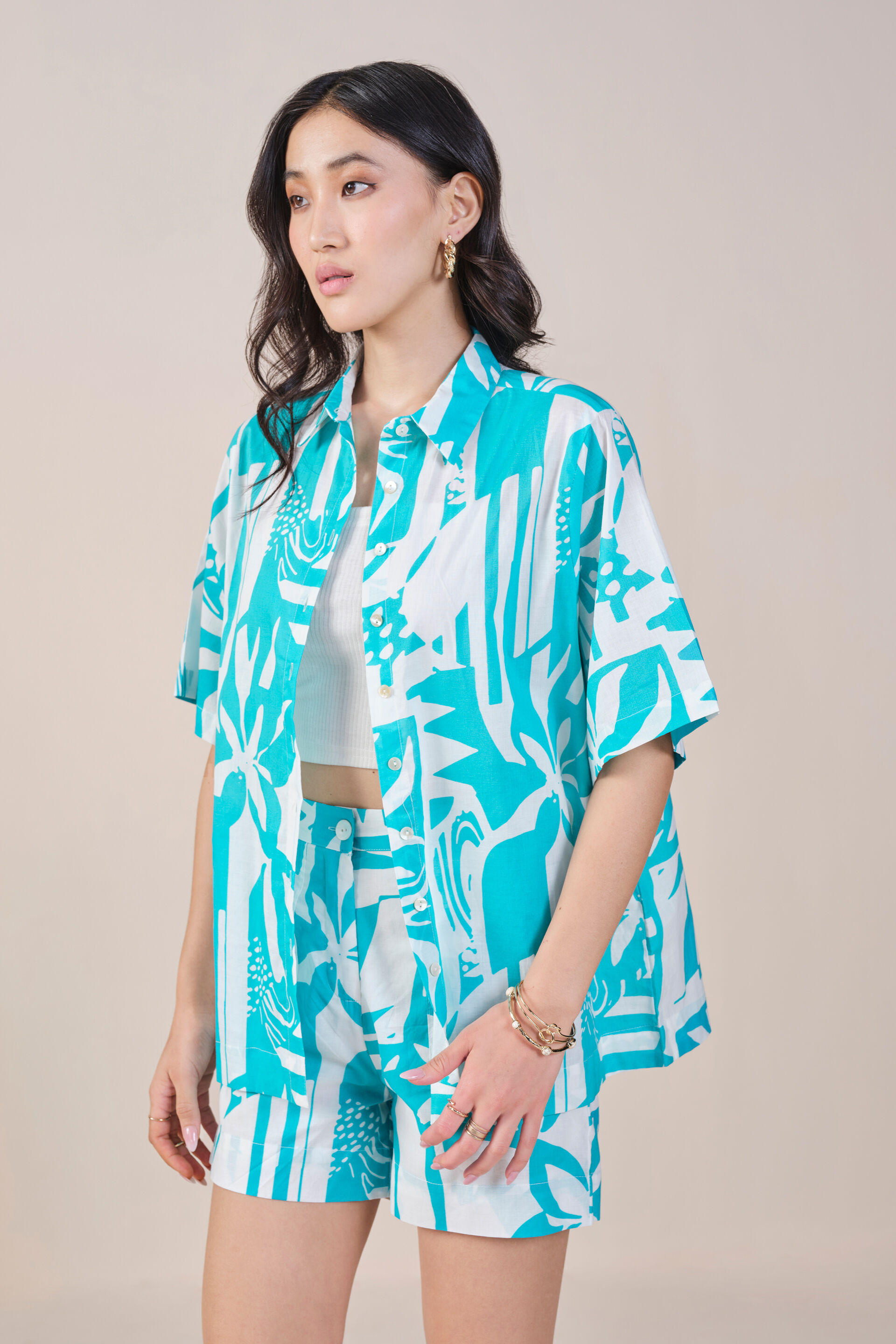 Vacay-esque Co-ord Set, Turquoise, image 4