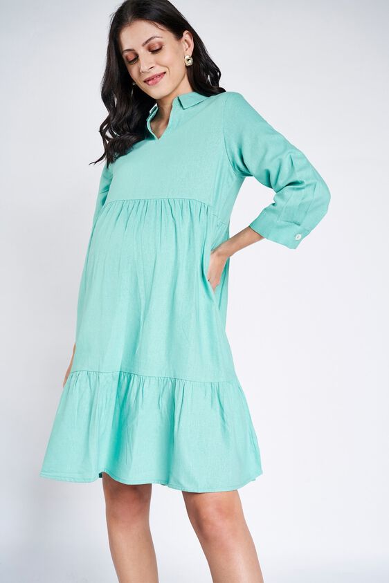 4 - Mint Maternity Short Dress, image 4