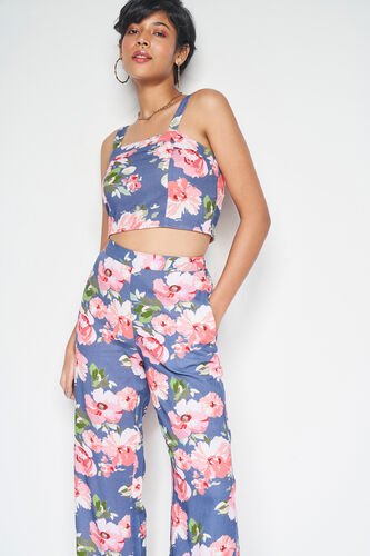Floral Flourish Co-ords Set, Indigo Blue, image 2