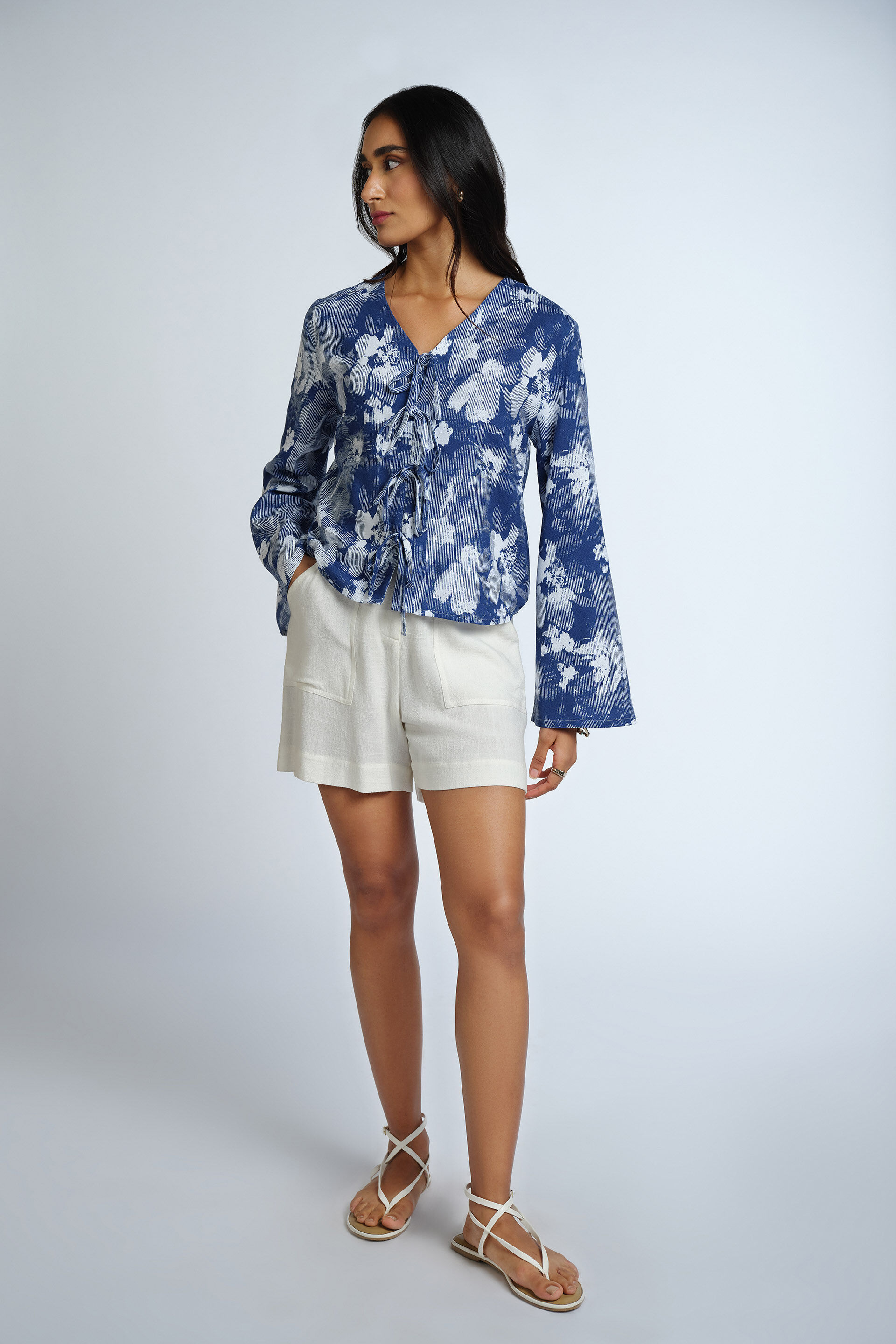 Blooms In Blues Top, Blue, image 2